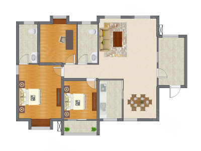 3室2厅 134.60平米