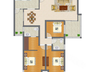 3室2厅 121.98平米