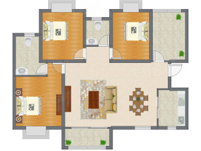 4室2厅 99.26平米