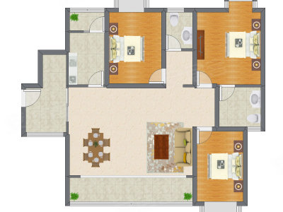 3室2厅 140.34平米