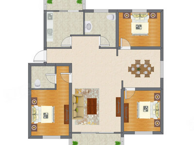 3室2厅 139.70平米