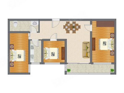 3室2厅 112.00平米