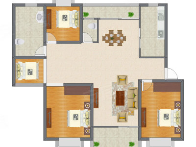 4室2厅 179.21平米