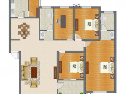 4室2厅 163.22平米