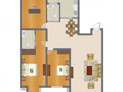 3室2厅 163.83平米