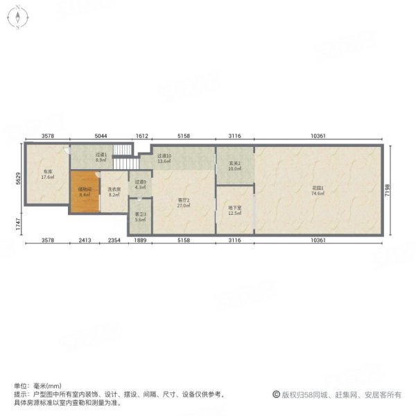 三利宅院白云渡5室3厅4卫345㎡南北780万