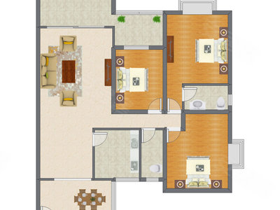 3室2厅 151.90平米