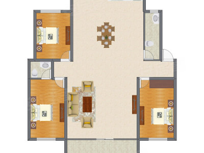3室2厅 113.75平米