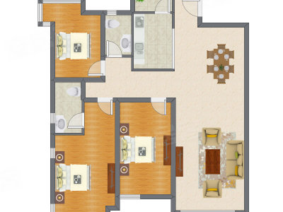 3室2厅 141.38平米