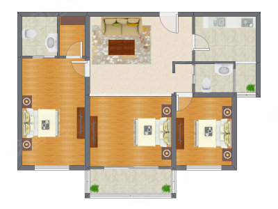 3室1厅 112.85平米
