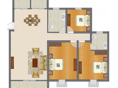 3室2厅 146.11平米