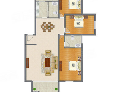 3室2厅 139.98平米户型图