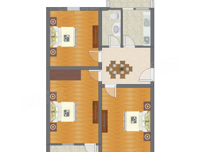3室1厅 101.70平米