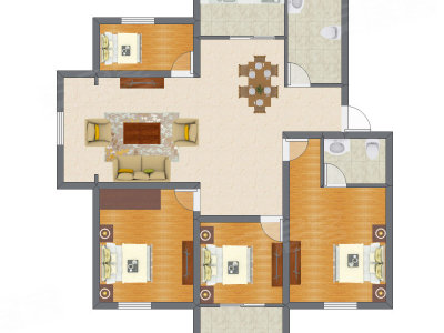4室2厅 140.41平米