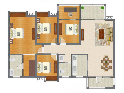 4室2厅 145.01平米