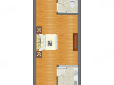 1室0厅 46.68平米