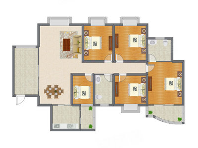 5室2厅 161.98平米
