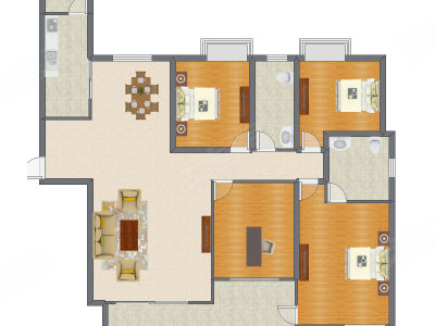 4室2厅 205.40平米