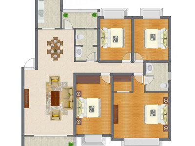 4室2厅 173.74平米