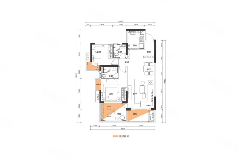 开发商喷血 单加12000 茶山地铁口物业,万润中心二手房,138万,3室2厅