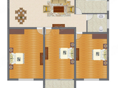 3室2厅 143.87平米