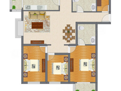 3室2厅 138.11平米