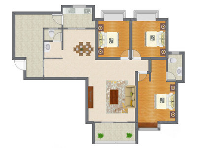 3室2厅 106.99平米
