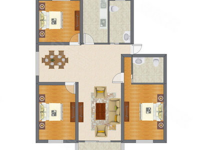 3室2厅 169.89平米