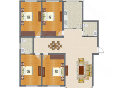 4室2厅 190.20平米