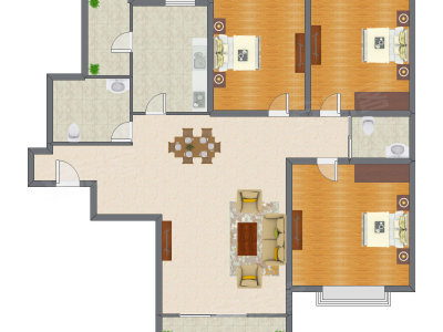 3室2厅 152.95平米