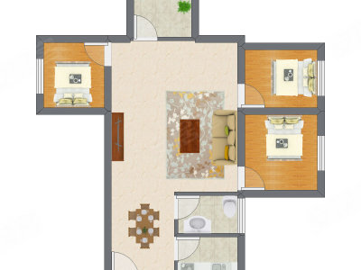 3室2厅 99.80平米