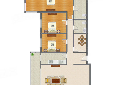 3室2厅 192.62平米
