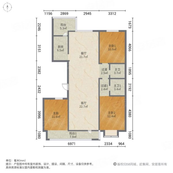 经典温哥华3室2厅2卫142.96㎡南北150万