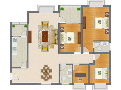 4室2厅 145.45平米