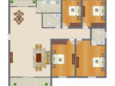 4室2厅 172.00平米