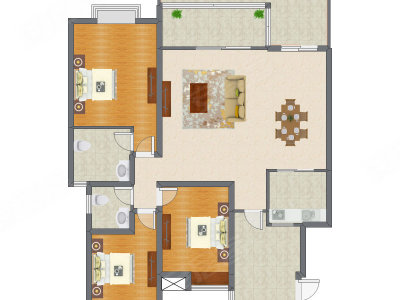 3室2厅 119.26平米