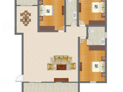 3室2厅 139.15平米