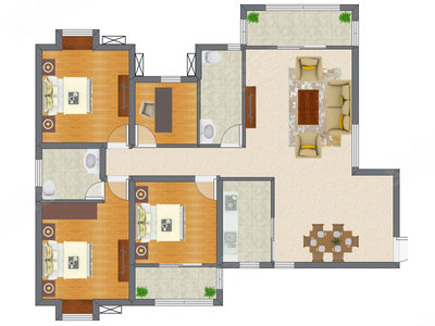 4室1厅 135.80平米