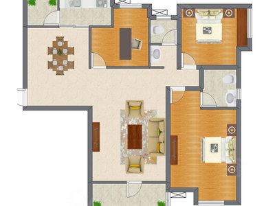 3室2厅 119.52平米