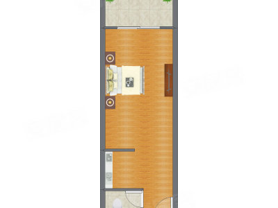 1室0厅 47.74平米