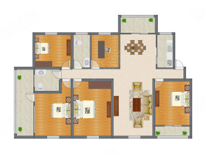 4室2厅 146.53平米