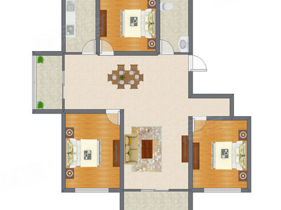 3室2厅 119.70平米