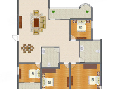 4室2厅 168.90平米
