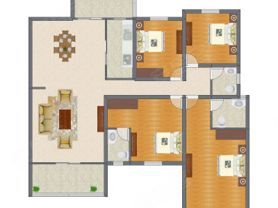 4室2厅 188.49平米