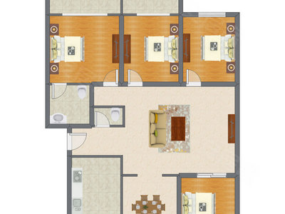 4室2厅 140.42平米