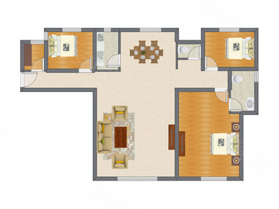3室2厅 134.92平米