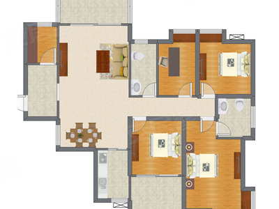 4室2厅 143.84平米