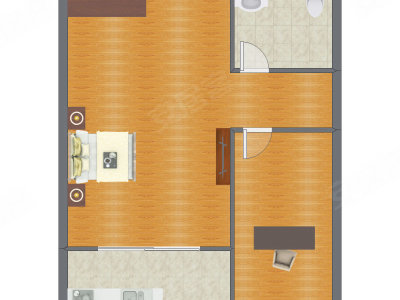 2室0厅 86.00平米户型图