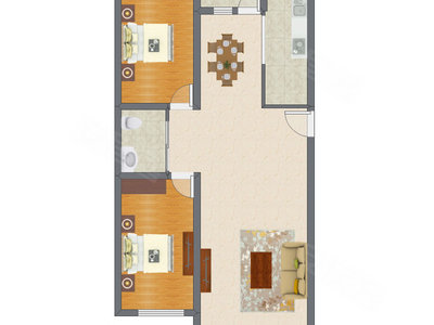 2室2厅 113.11平米