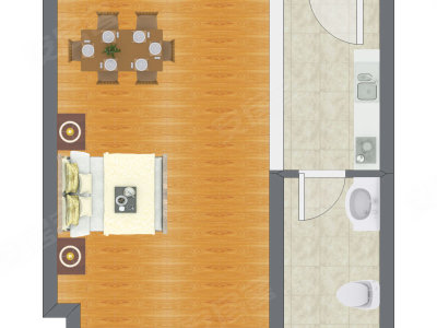1室0厅 52.34平米